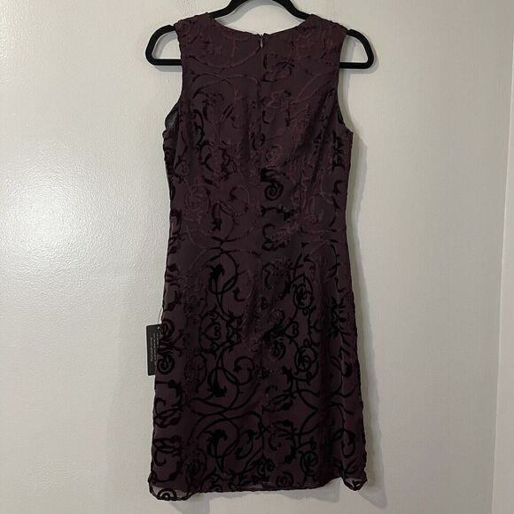 Vintage RAMPAGE Y2K Velvet Sleeveless Maxi Dress Size 5 Small Burgundy NWT 90s - Picture 7 of 10